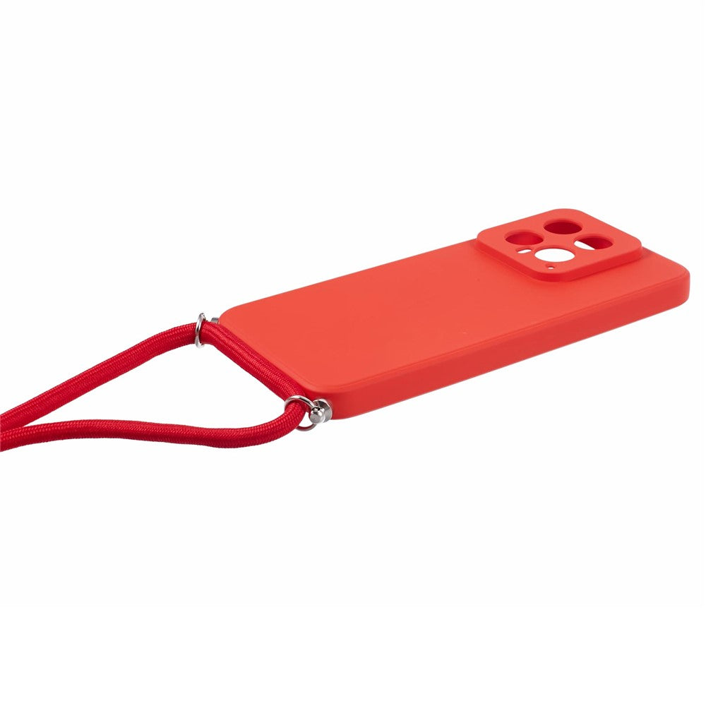 For Xiaomi 14 TPU Phone Case Fiber Inner Lining Protective Cover with Lanyard