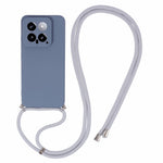 For Xiaomi 14 TPU Phone Case Fiber Inner Lining Protective Cover with Lanyard
