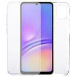Til Samsung Galaxy A05 4G Gennemsigtigt Telefoncover Ridsefast TPU + Akrylcover med PET Skærmbeskytter