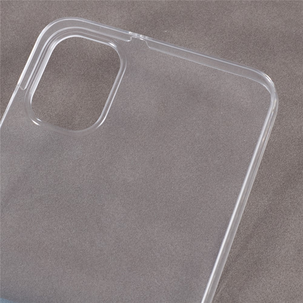 Til Samsung Galaxy A05 4G Gennemsigtigt Telefoncover Ridsefast TPU + Akrylcover med PET Skærmbeskytter