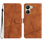 For Xiaomi Redmi 13C 4G / 13C 5G / 13R 5G / Poco C65 4G / Poco M6 5G Anti-Fall Cell Phone Cases Lines Imprinted Leather Cover