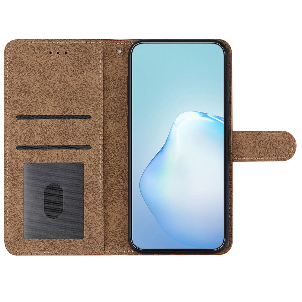 For Xiaomi Redmi 13C 4G / 13C 5G / 13R 5G / Poco C65 4G / Poco M6 5G Anti-Fall Cell Phone Cases Lines Imprinted Leather Cover