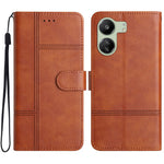 For Xiaomi Redmi 13C 4G / 13C 5G / 13R 5G / Poco C65 4G / Poco M6 5G Case Line Imprinted Phone Wallet Cover
