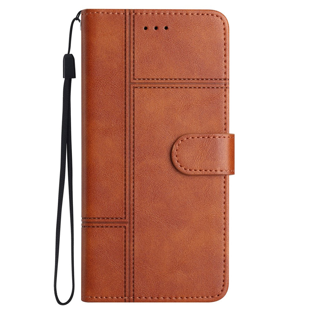 For Xiaomi Redmi 13C 4G / 13C 5G / 13R 5G / Poco C65 4G / Poco M6 5G Case Line Imprinted Phone Wallet Cover