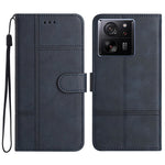 For Xiaomi 13T / 13T Pro / Redmi K60 Ultra Case Line Imprinted Wallet Phone Leather Cover