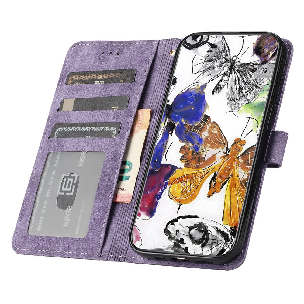 For Oppo A79 5G / A2 5G Folio Cover Imprinted Butterfly PU Leather Wallet Phone Case