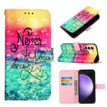 For Samsung Galaxy S24+ Leather Case 3D Pattern Printing Wallet Stand Mobile Cover with Strap