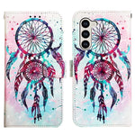 For Samsung Galaxy S24+ Leather Case 3D Pattern Printing Wallet Stand Mobile Cover with Strap
