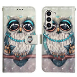 For Samsung Galaxy S24+ Leather Case 3D Pattern Printing Wallet Stand Mobile Cover with Strap