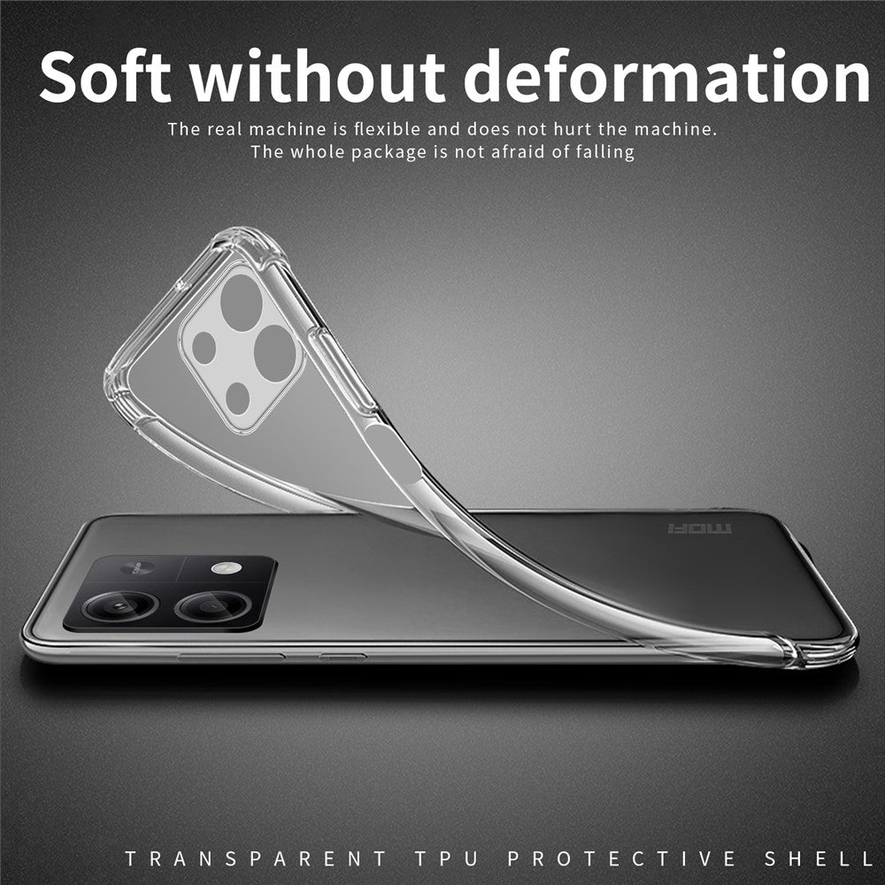MOFI För Xiaomi Redmi Note 13 4G TPU-skal High Definition Phone Protective Cover