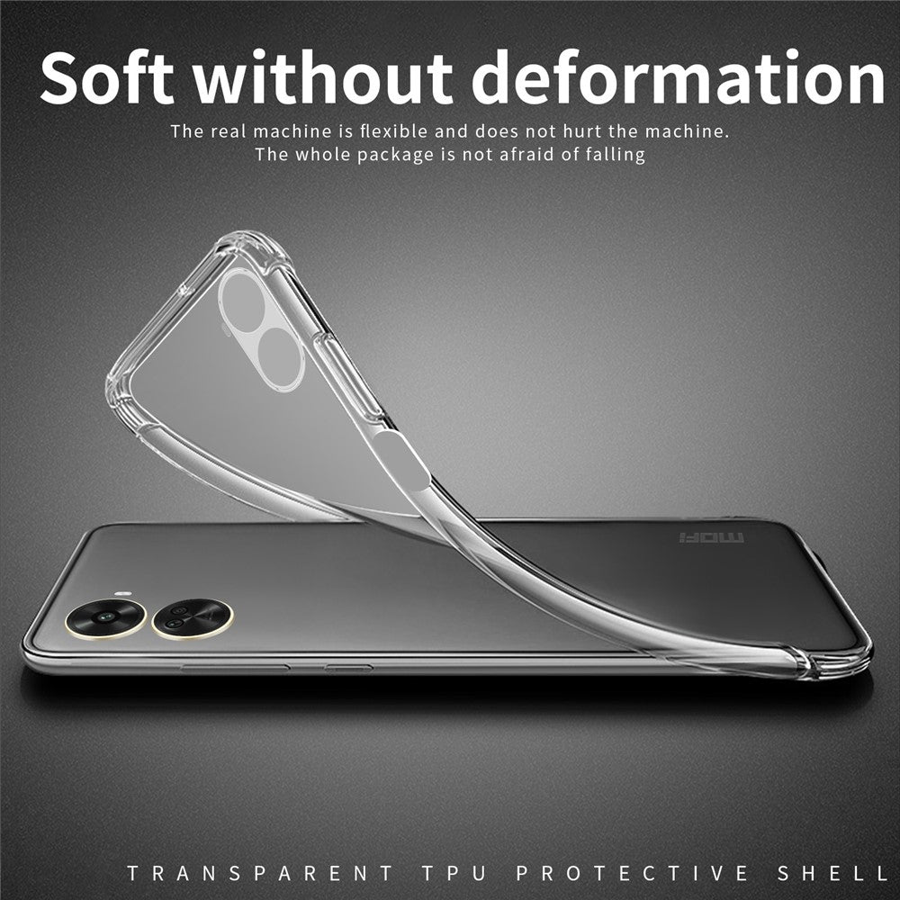 MOFI För Huawei Nova 11 SE / Nova 12 SE 4G Genomskinligt Skal Reptåligt Flexibelt TPU mobilskal
