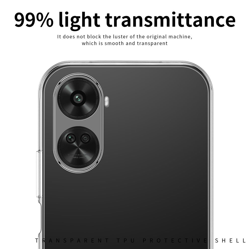 MOFI För Huawei Nova 11 SE / Nova 12 SE 4G Genomskinligt Skal Reptåligt Flexibelt TPU mobilskal