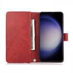For Samsung Galaxy S24 Case Split Leather Folio Stand Multiple Card Slots Phone Cover