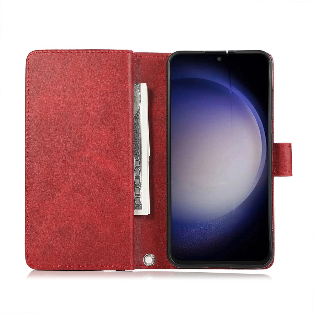 For Samsung Galaxy S24 Case Split Leather Folio Stand Multiple Card Slots Phone Cover