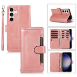For Samsung Galaxy S24 Case Split Leather Folio Stand Multiple Card Slots Phone Cover