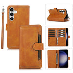 For Samsung Galaxy S24 Case Split Leather Folio Stand Multiple Card Slots Phone Cover