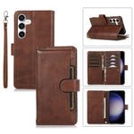 For Samsung Galaxy S24 Case Split Leather Folio Stand Multiple Card Slots Phone Cover