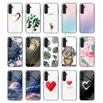 For Samsung Galaxy A25 5G (Global) (161.0 x 76.5 x 8.3mm) Case Pattern Printing Tempered Glass Back Phone Cover