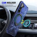 For Samsung Galaxy S23+ Case Magnetic TPU+PC Phone Back Cover with Kickstand