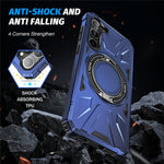 For Samsung Galaxy S23+ Case Magnetic TPU+PC Phone Back Cover with Kickstand