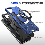 For Samsung Galaxy S23+ Case Magnetic TPU+PC Phone Back Cover with Kickstand