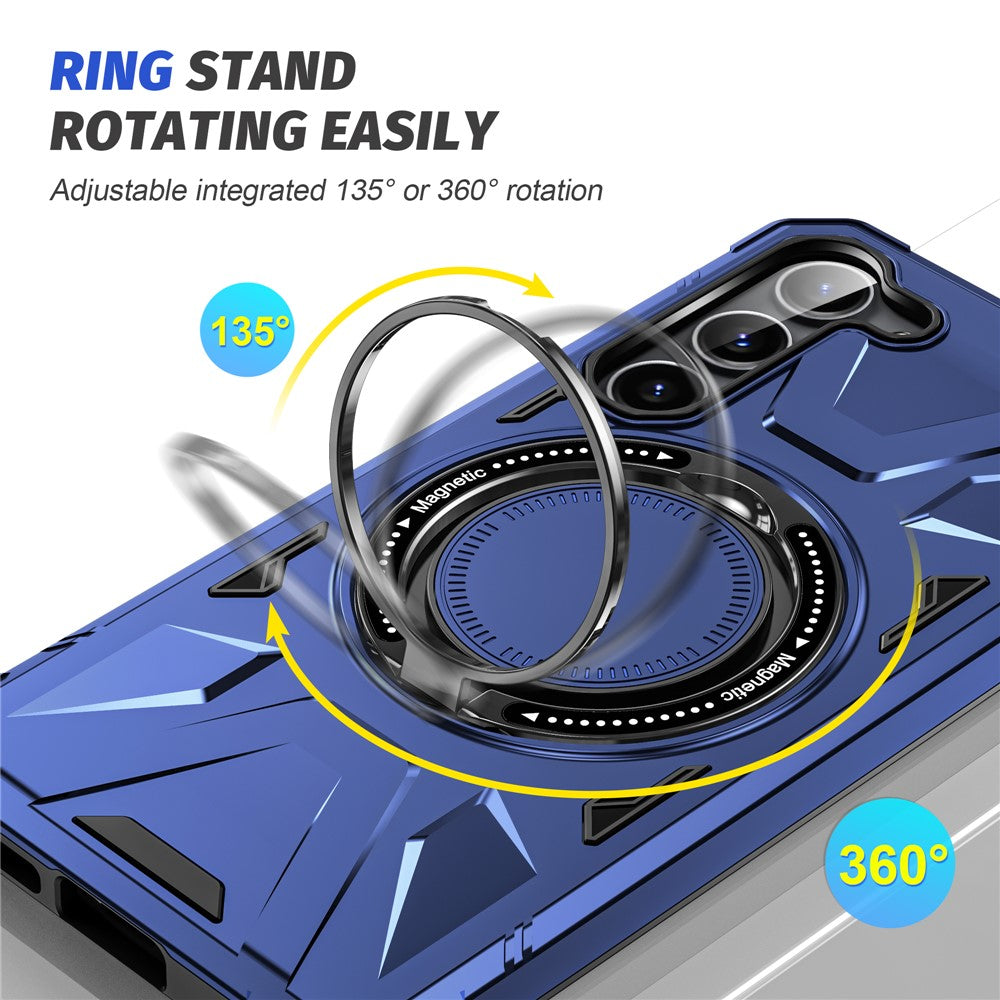 For Samsung Galaxy S23+ Case Magnetic TPU+PC Phone Back Cover with Kickstand