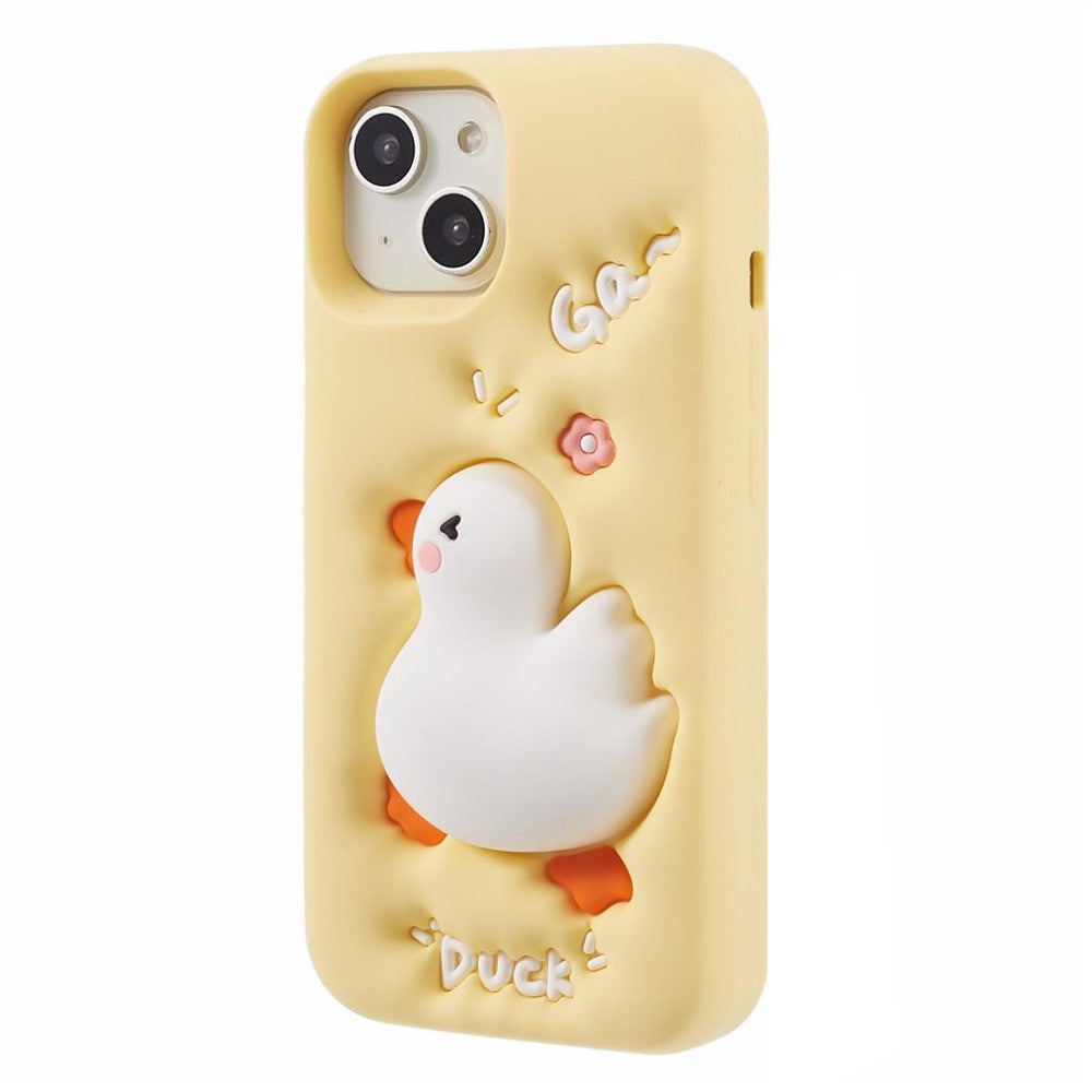 Til iPhone 13 Silikone Cover 3D Tegneserie And Mønster Anti-ridse Telefoncover