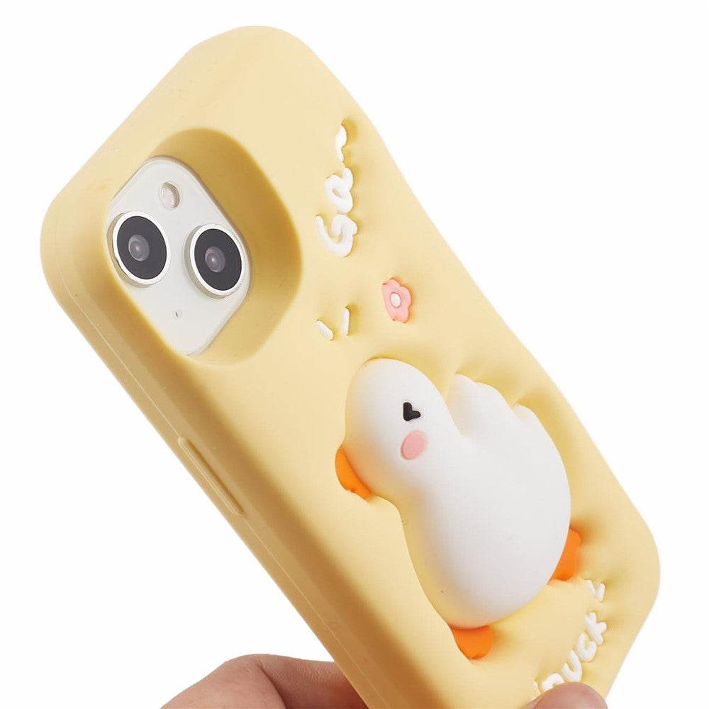 Til iPhone 13 Silikone Cover 3D Tegneserie And Mønster Anti-ridse Telefoncover