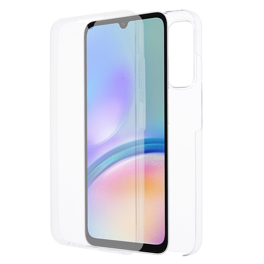 Til Samsung Galaxy A05s 4G Gennemsigtigt Telefoncover TPU + Akryl Beskyttelsescover med PET Skærmbeskytter