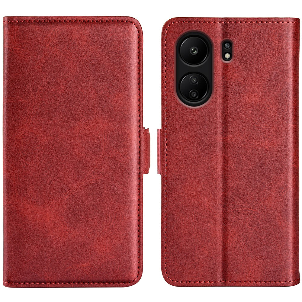 For Xiaomi Redmi 13C 4G / Poco C65 4G Case Magnetic Calf Texture Wallet Stand Phone Cover