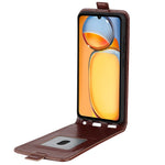 Vertical Flip Case for Xiaomi Redmi 13C 4G / Poco C65 4G Shell Crazy Horse Texture Leather Phone Cover