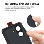 Vertical Flip Case for Xiaomi Redmi 13C 4G / Poco C65 4G Shell Crazy Horse Texture Leather Phone Cover
