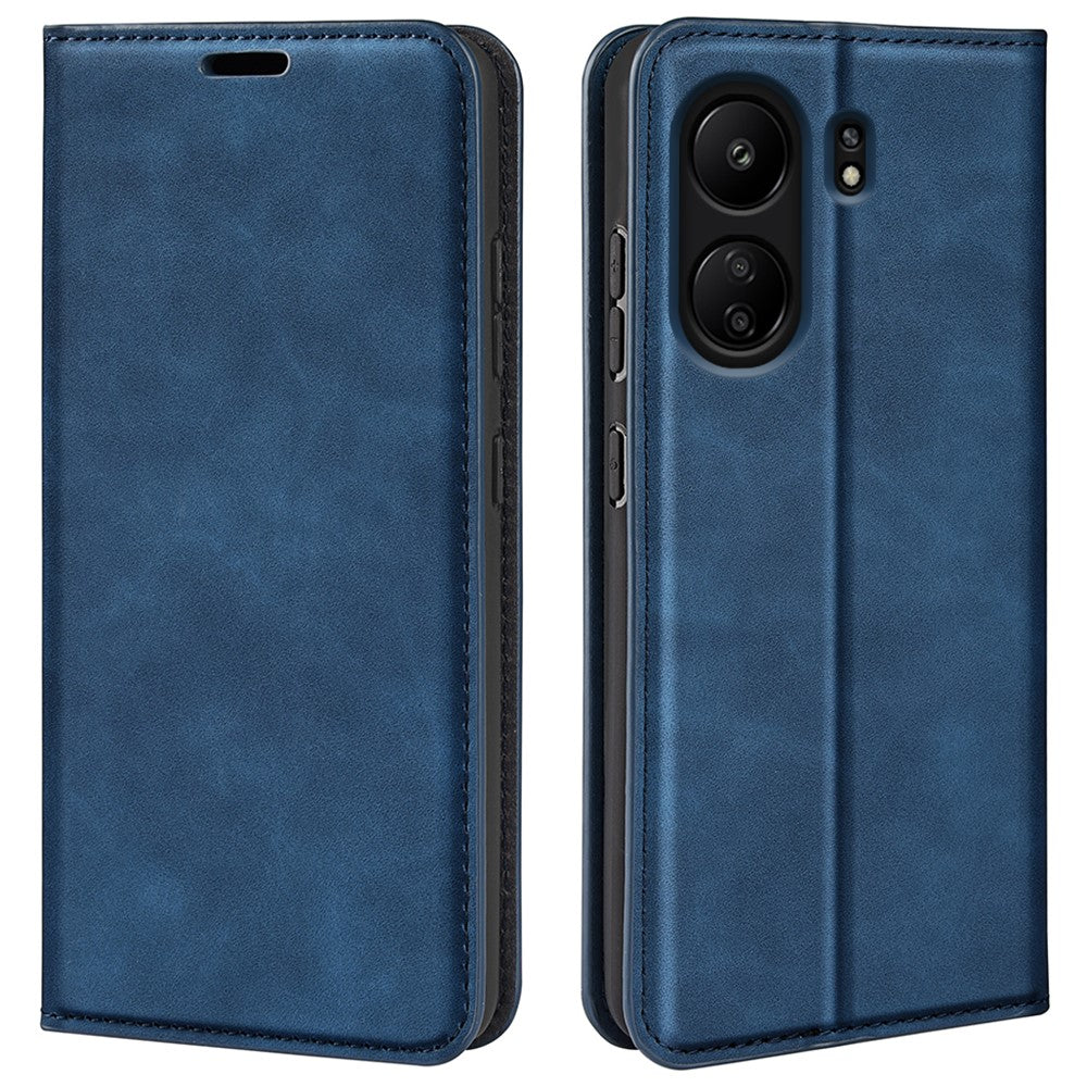 For Xiaomi Redmi 13C 4G / Poco C65 4G Case Leather Magnetic Skin-touch Smart Phone Cover