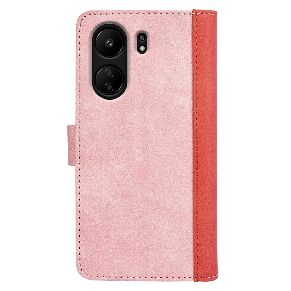 For Xiaomi Redmi 13C 4G / Poco C65 4G Case Color Splicing Wallet Leather Cover