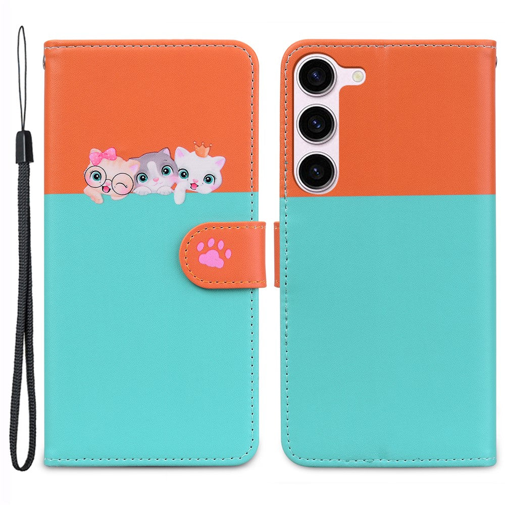 Cartoon Pet Series for Samsung Galaxy S25+ / S24+ Case Wallet Stand Leather Phone Cover
