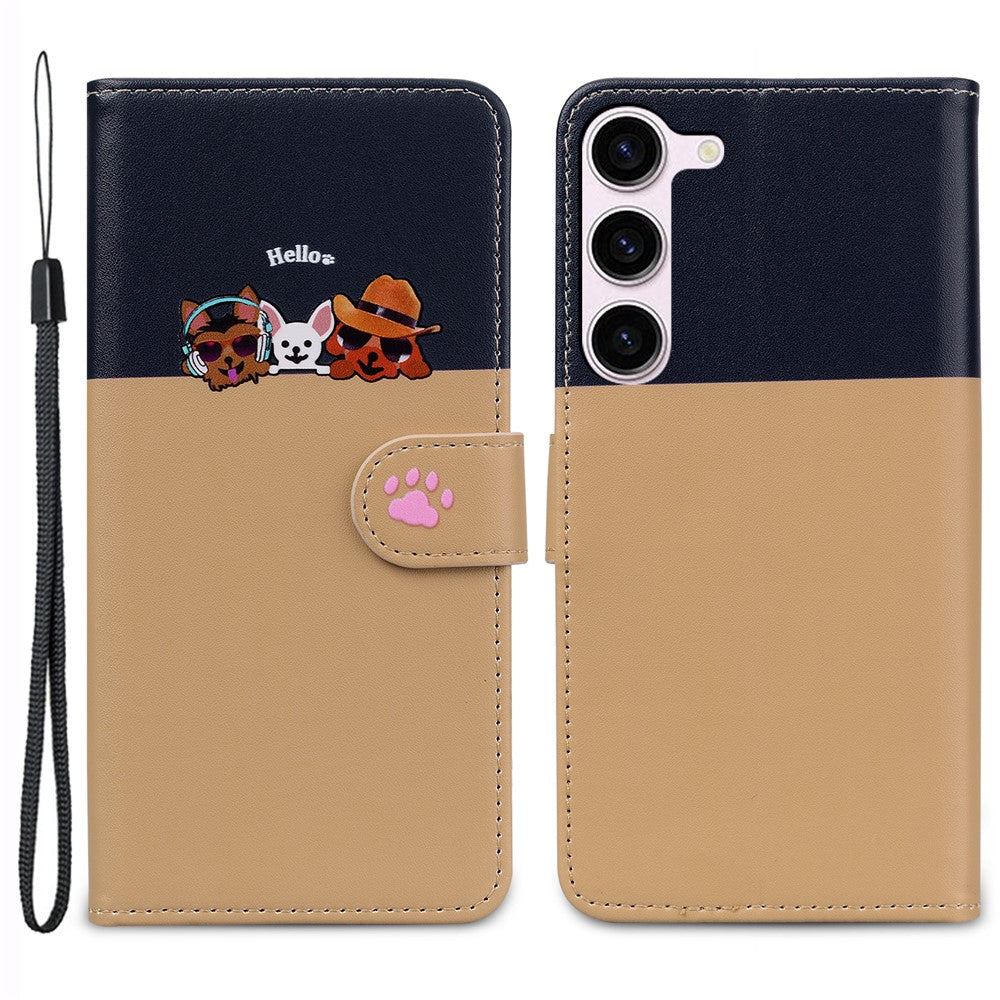 Cartoon Pet Series for Samsung Galaxy S25+ / S24+ Case Wallet Stand Leather Phone Cover