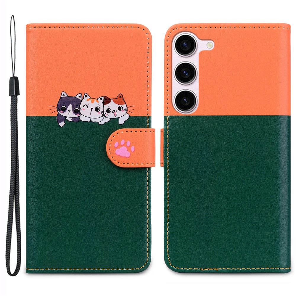 Cartoon Pet Series for Samsung Galaxy S25+ / S24+ Case Wallet Stand Leather Phone Cover