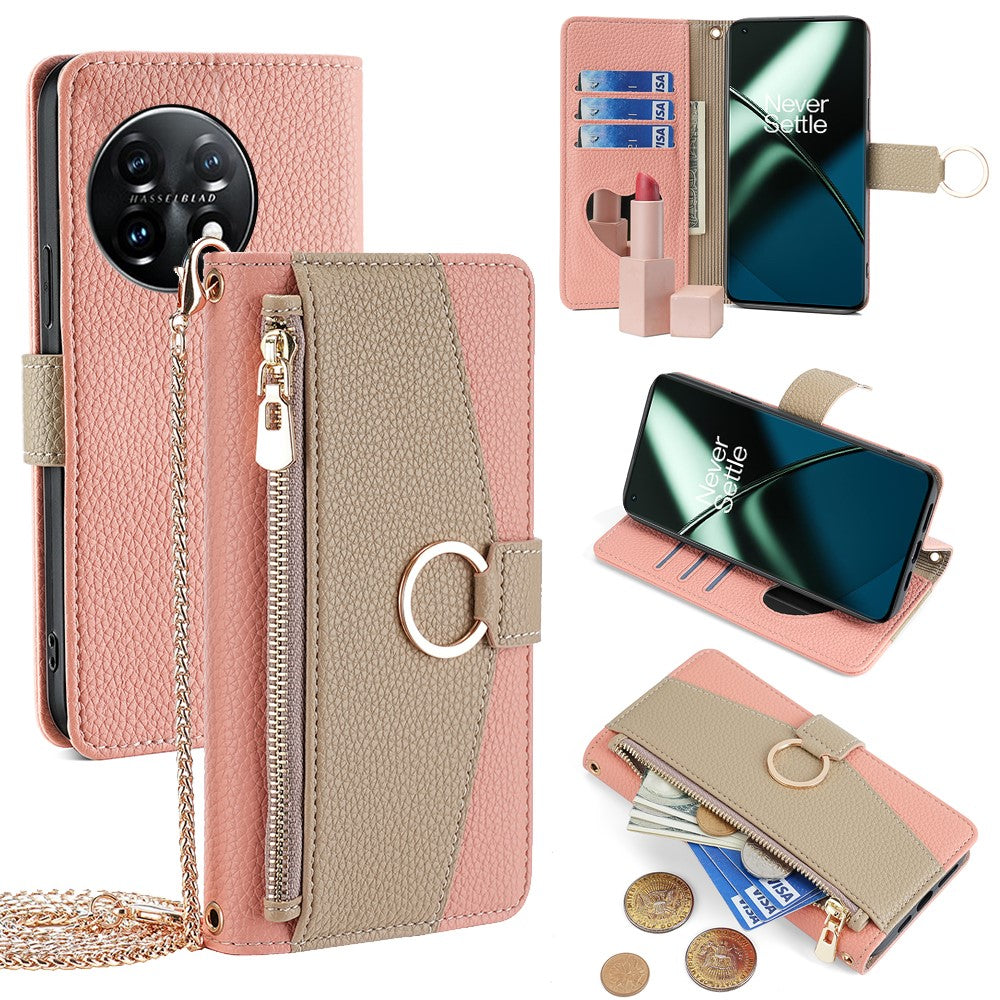 For OnePlus 11 5G Case Crossbody Phone Bag PU Leather Wallet Cover