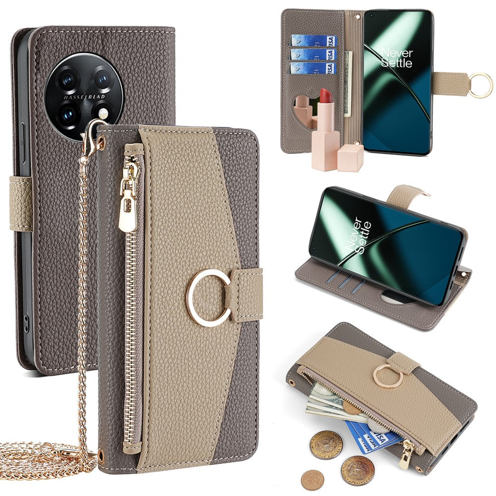 For OnePlus 11 5G Case Crossbody Phone Bag PU Leather Wallet Cover