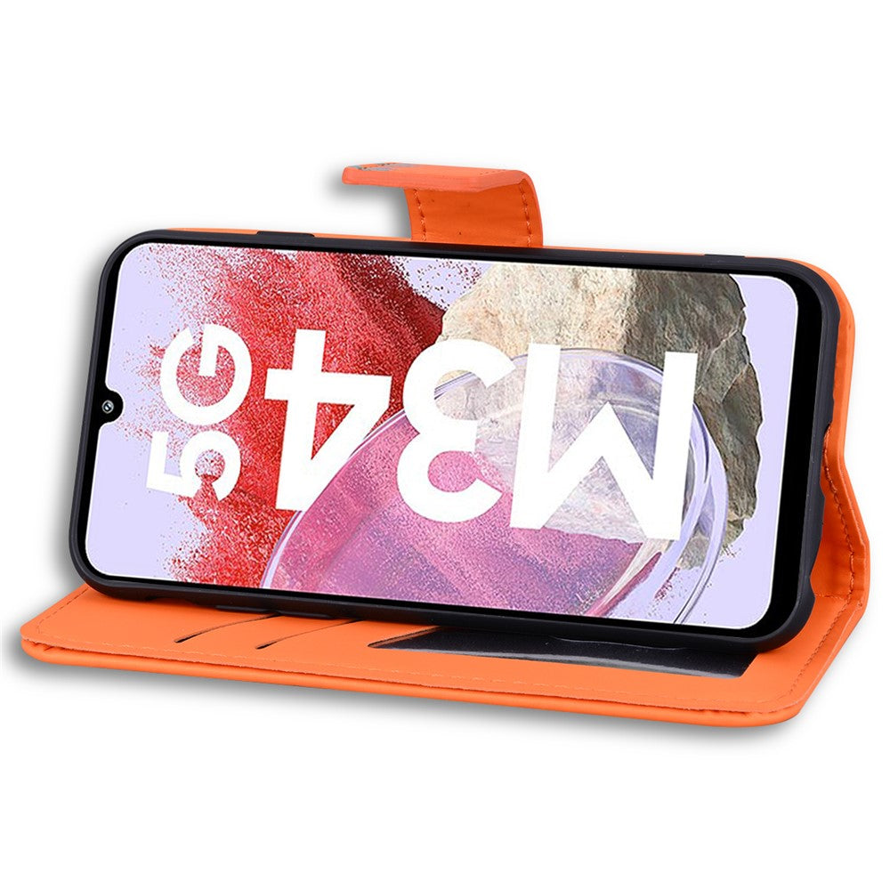 Til Samsung Galaxy M34 5G / F34 5G Tegneserie Dyremønster Pung Læder Cover Mobiltelefonetuier
