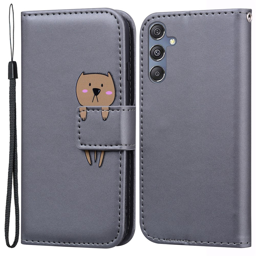 Til Samsung Galaxy M34 5G / F34 5G Tegneserie Dyremønster Pung Læder Cover Mobiltelefonetuier