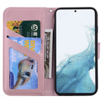 For Samsung Galaxy S25+ / S24+ Cartoon Animal Pattern Cover PU Leather Cell Phone Cases with Strap