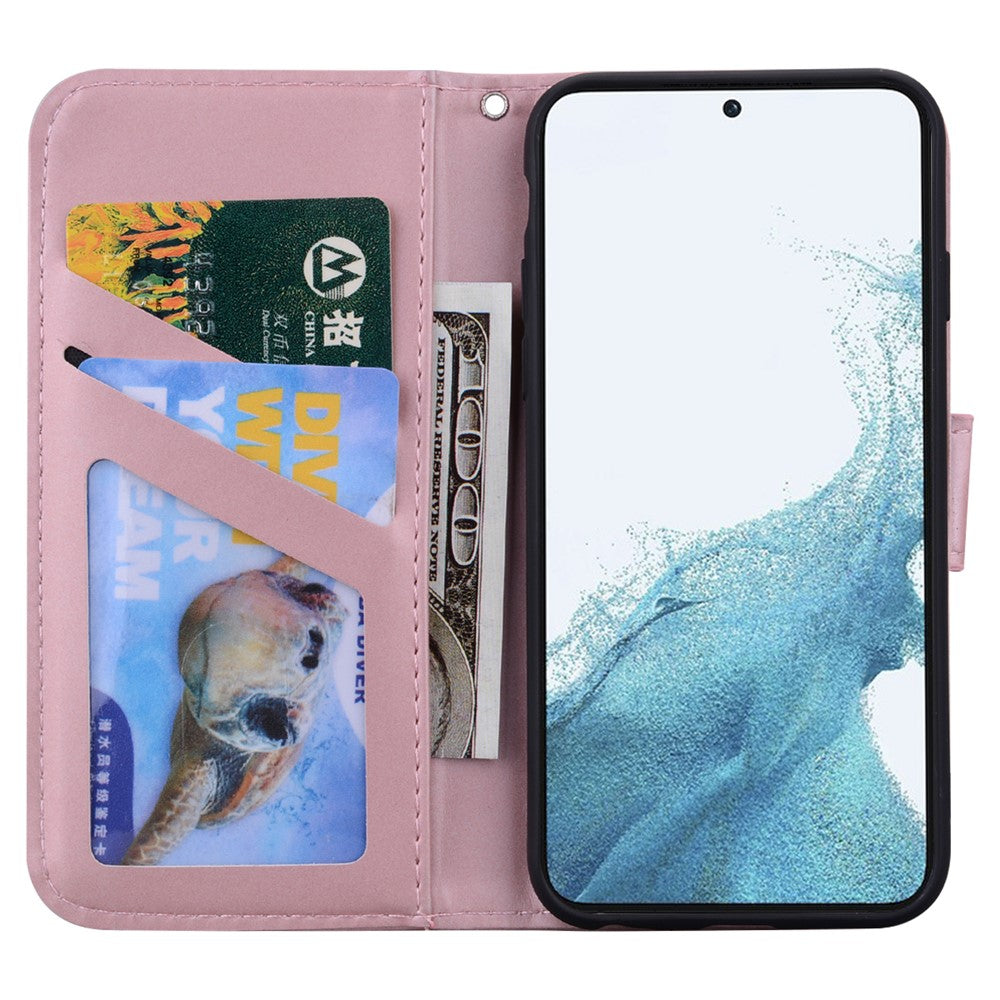 For Samsung Galaxy S25+ / S24+ Cartoon Animal Pattern Cover PU Leather Cell Phone Cases with Strap