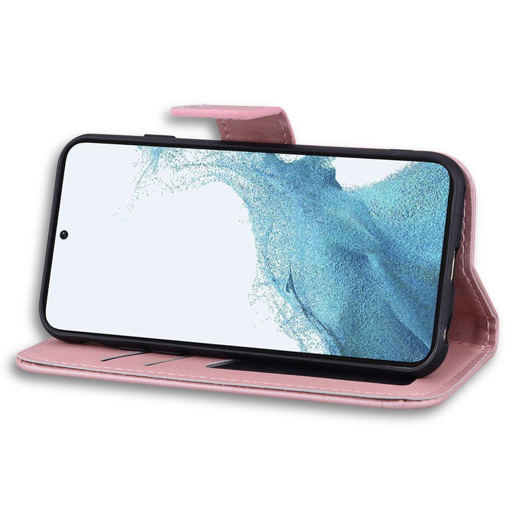 For Samsung Galaxy S25+ / S24+ Cartoon Animal Pattern Cover PU Leather Cell Phone Cases with Strap