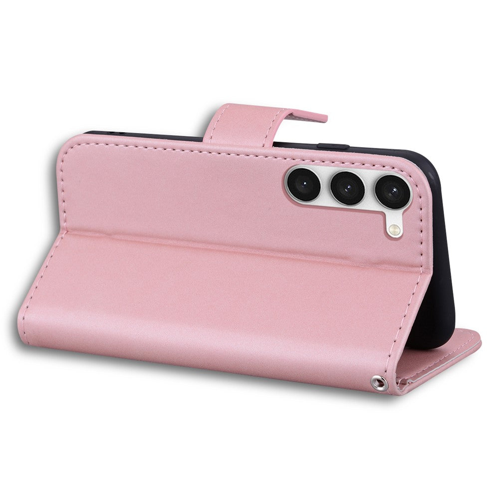 For Samsung Galaxy S25+ / S24+ Cartoon Animal Pattern Cover PU Leather Cell Phone Cases with Strap