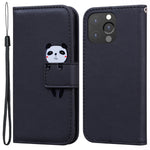 For iPhone 13 Pro 6.1 inch Cover Cartoon Animal Pattern PU Leather Wallet Cell Phone Case
