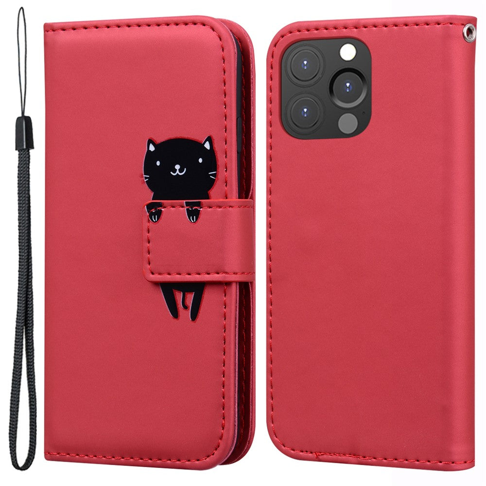 For iPhone 13 Pro 6.1 inch Cover Cartoon Animal Pattern PU Leather Wallet Cell Phone Case