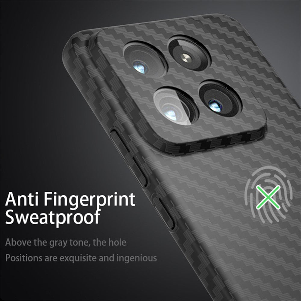 Xiaomi 14 mobilmobilskal kolfiberstruktur hårt PC-skyddsfodral