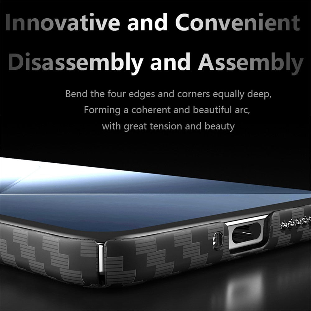 Xiaomi 14 mobilmobilskal kolfiberstruktur hårt PC-skyddsfodral