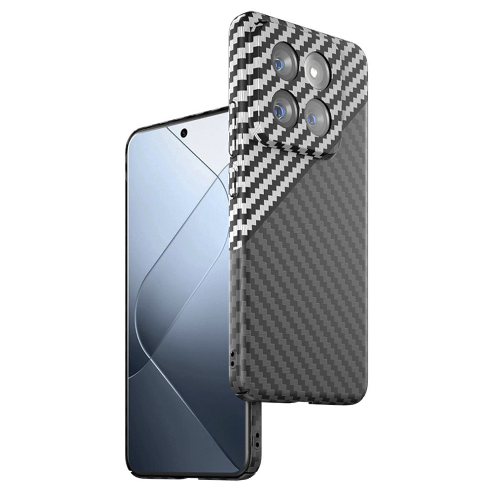 Xiaomi 14 mobilmobilskal kolfiberstruktur hårt PC-skyddsfodral